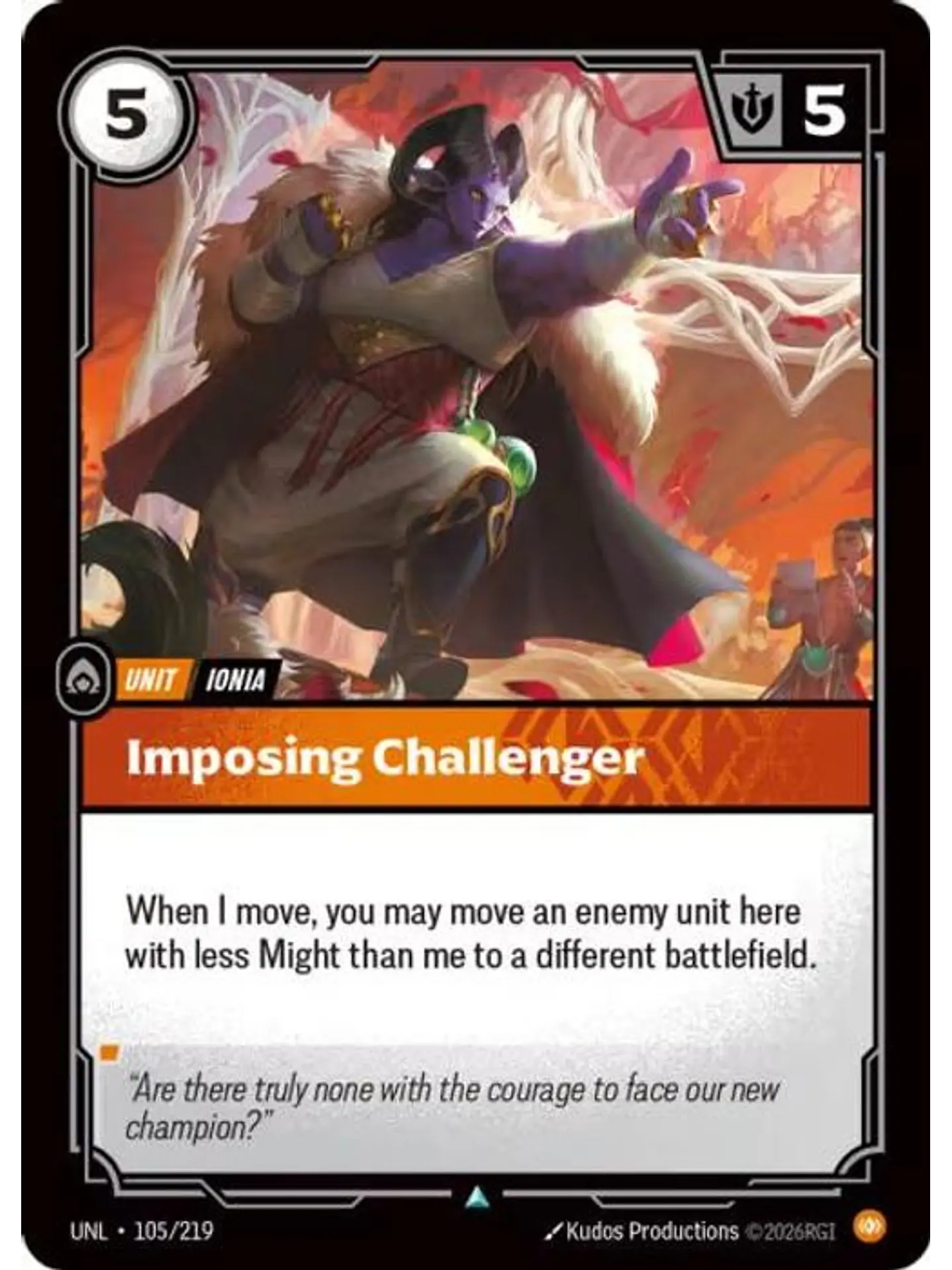 105/219 U Imposing Challenger (FOIL) 1
