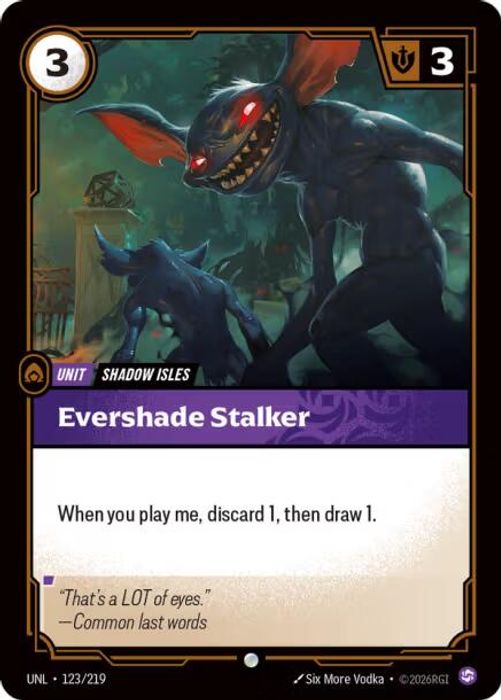 123/219 C Evershade Stalker (FOIL)