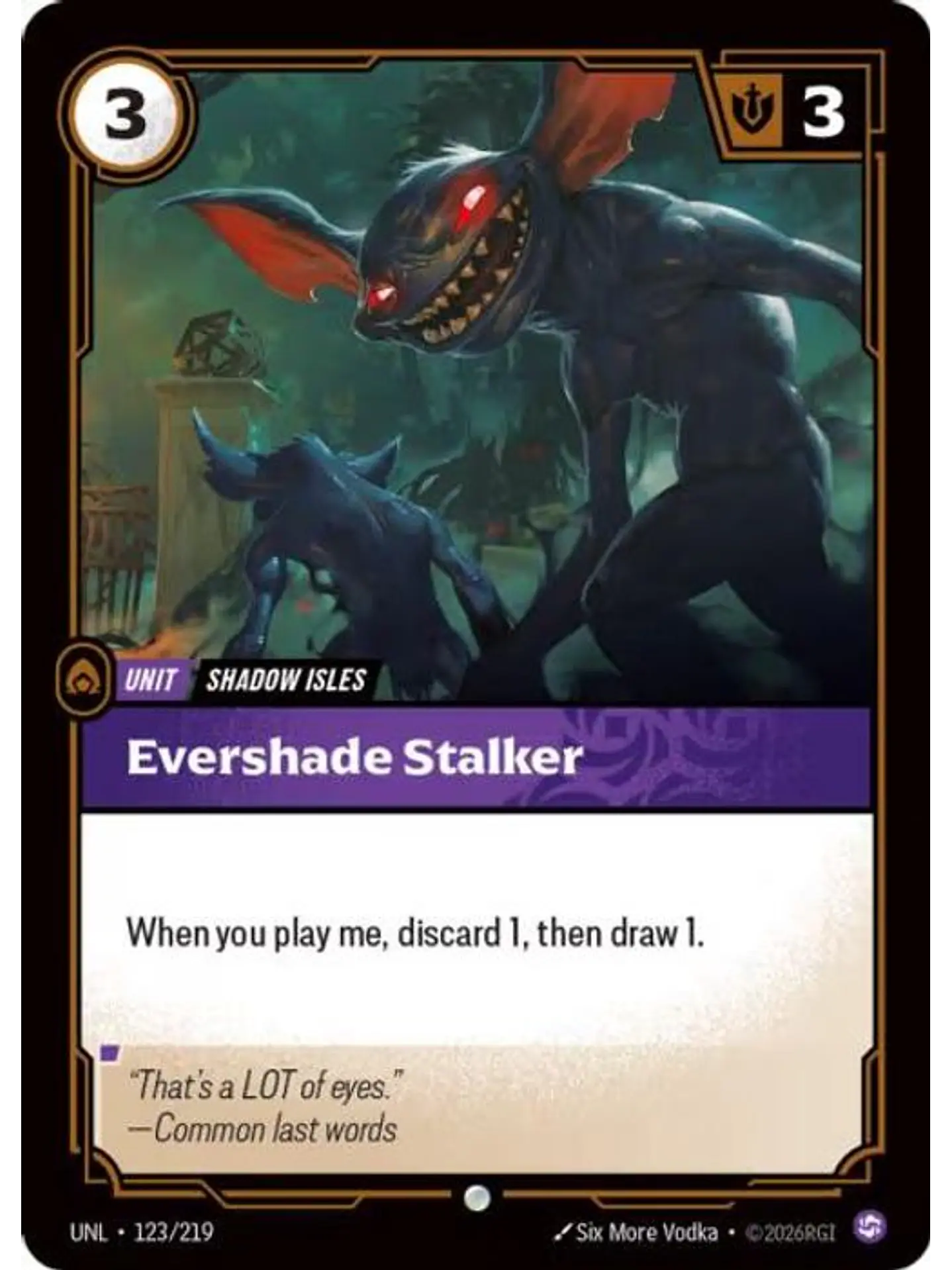 123/219 C Evershade Stalker (FOIL) 1