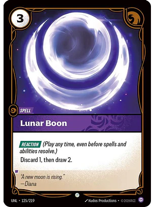 125/219 C Lunar Boon (FOIL)