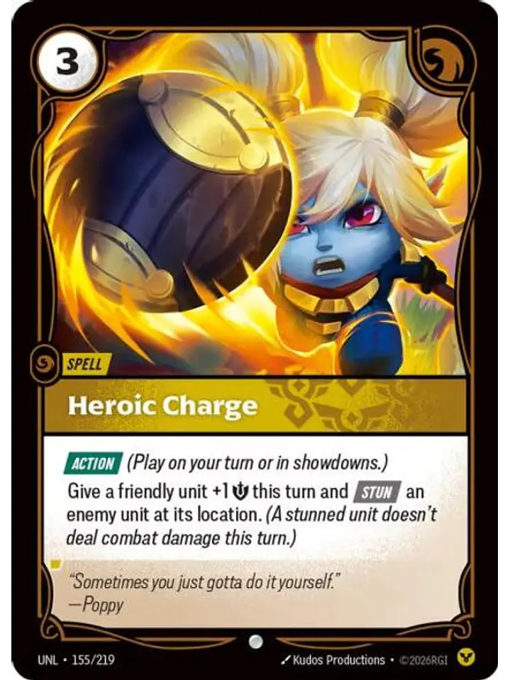 155/219 C Heroic Charge (FOIL) 1