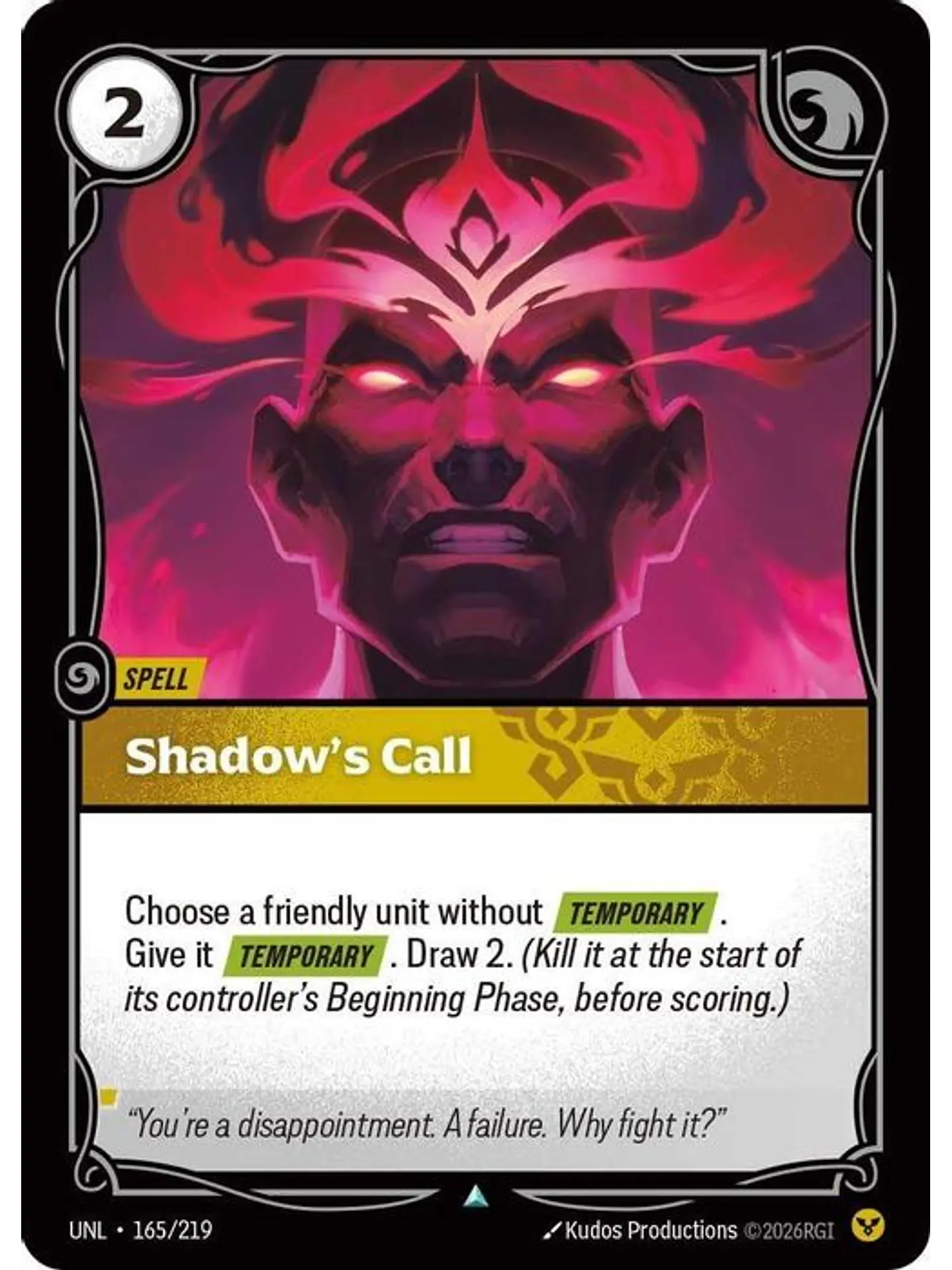 165/219 U Shadow's Call (FOIL) 1