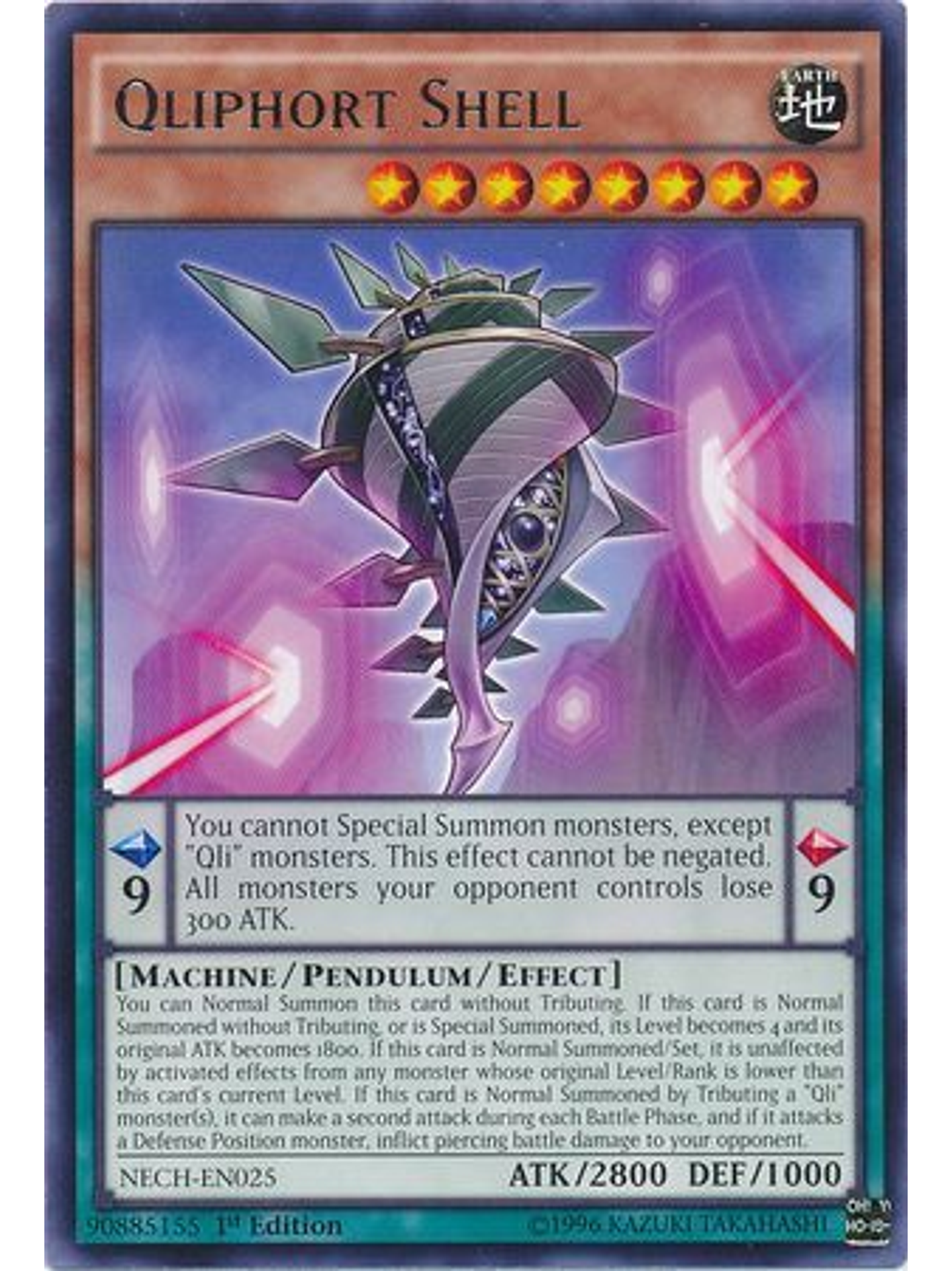 Qliphort Shell - NECH-EN025 - Rare 1st Edition 1