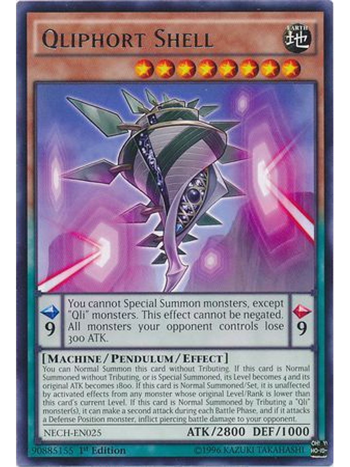 Qliphort Shell - NECH-EN025 - Rare 1st Edition 1