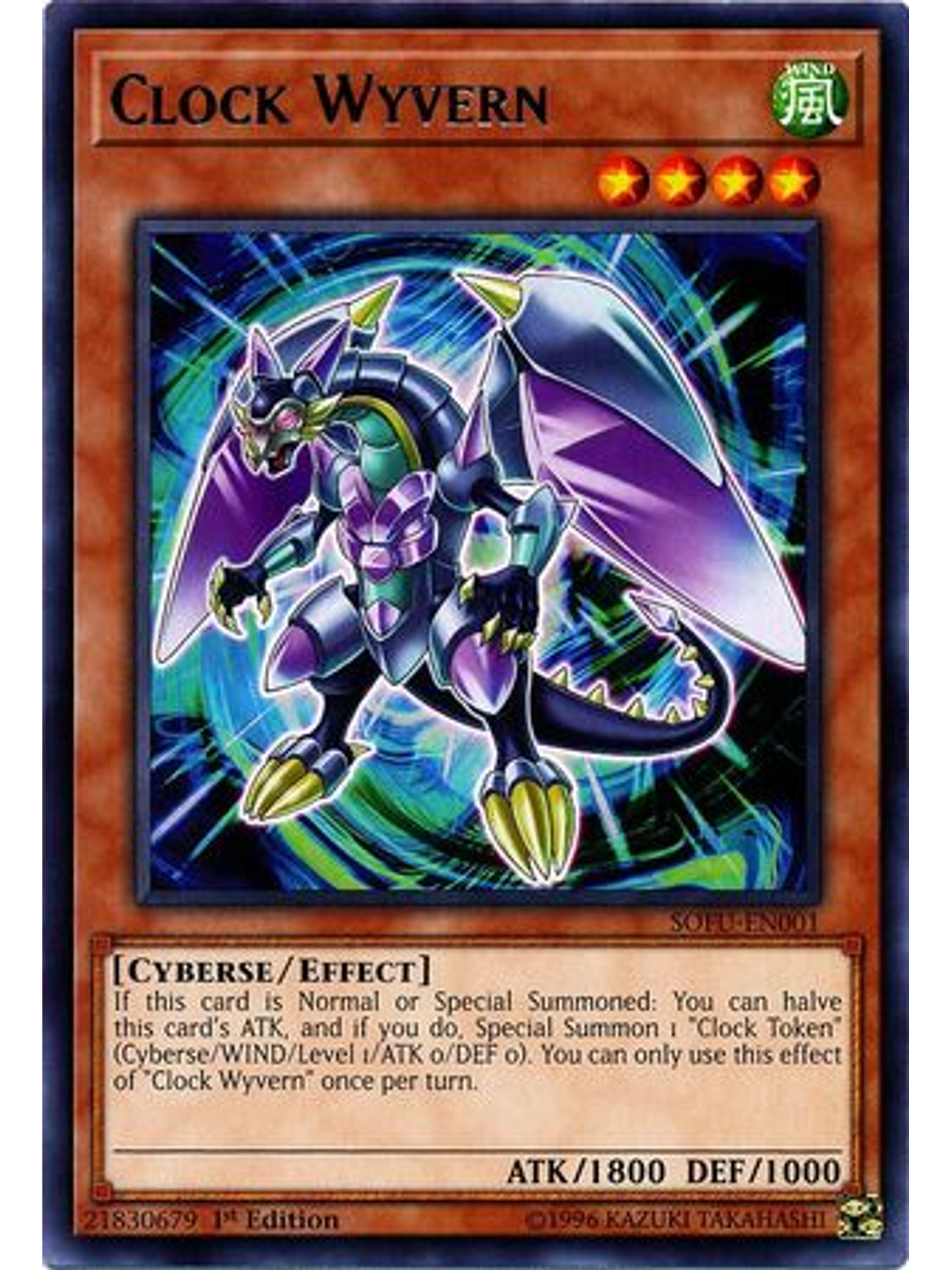 Clock Wyvern - SOFU-EN001 - Rare 1st Edition 1