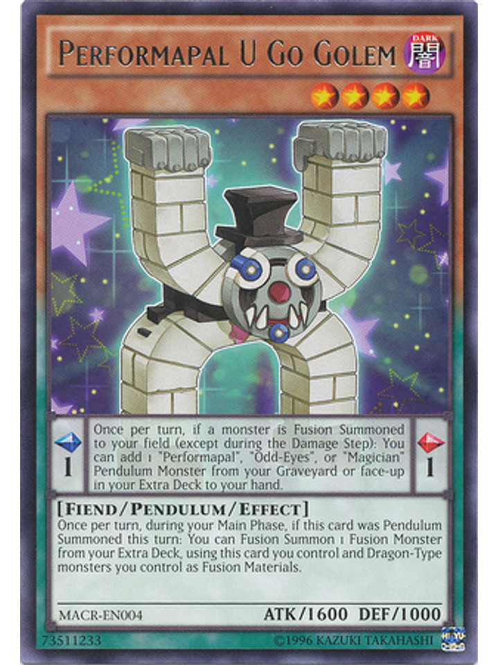 Performapal U Go Golem - MACR-EN004 - Rare Unlimited 1