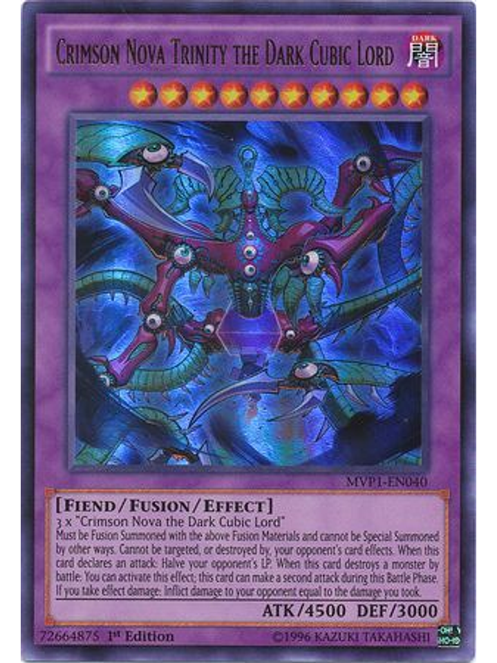 Crimson Nova Trinity the Dark Cubic Lord - MVP1-EN040 - Ultra Rare 1st Edition 1