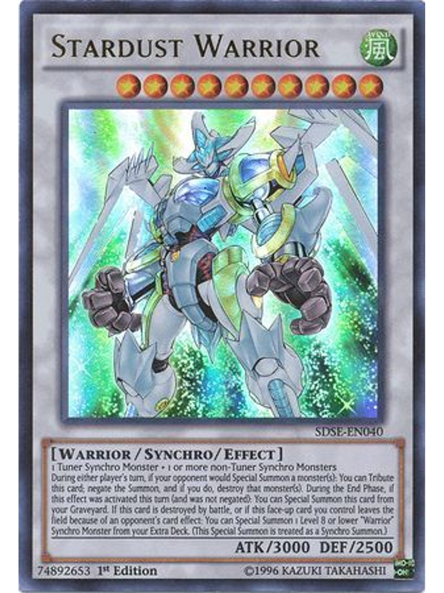 Stardust Warrior - SDSE-EN040 - Ultra Rare 1st Edition 1