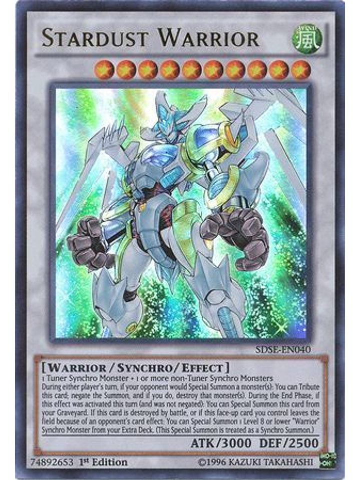 Stardust Warrior - SDSE-EN040 - Ultra Rare 1st Edition 1