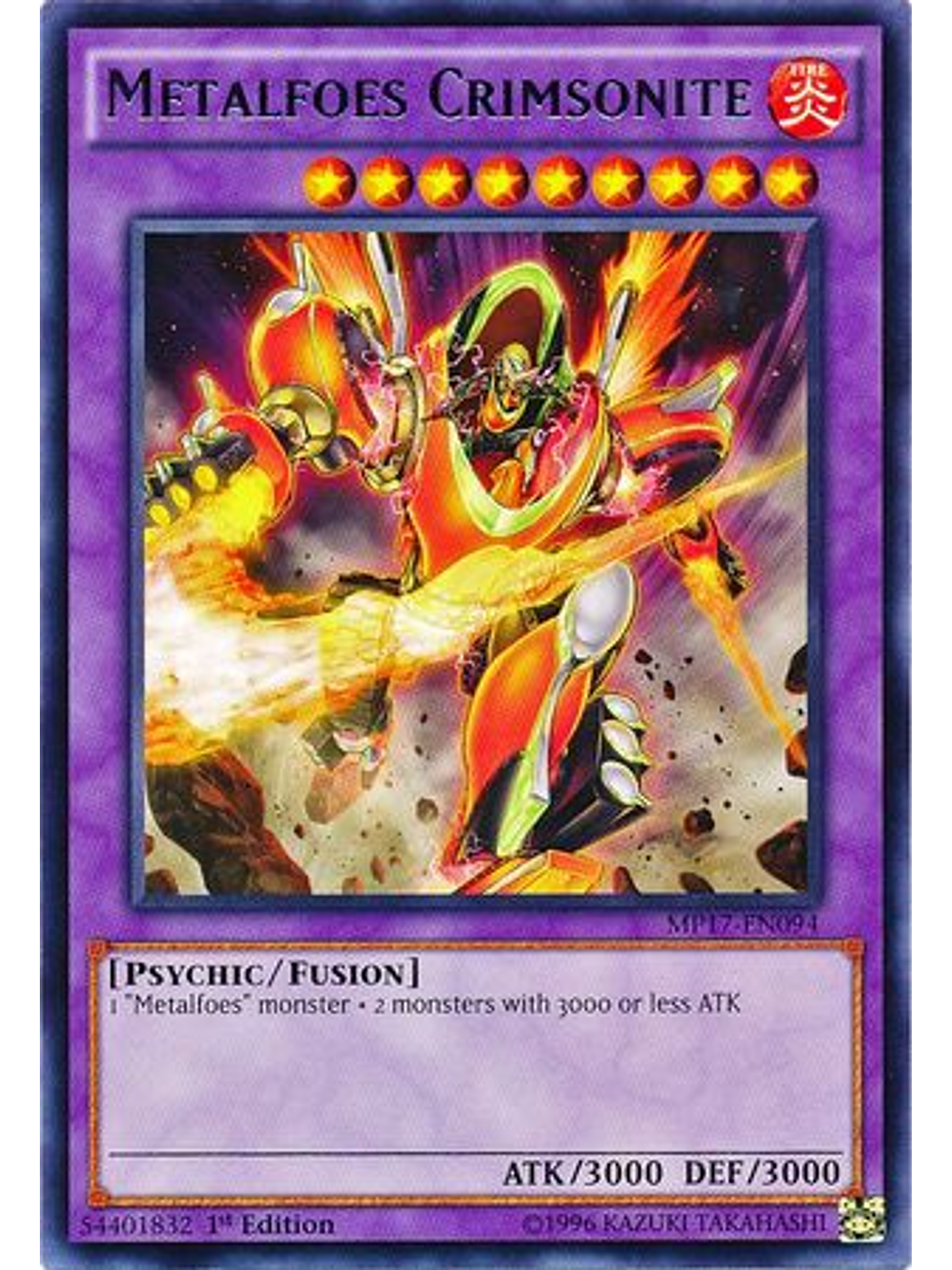 Metalfoes Crimsonite - MP17-EN094 - Rare 1st Edition 1