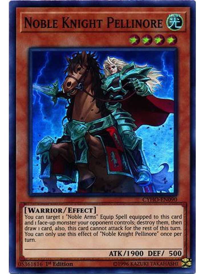 Noble Knight Pellinore - CYHO-EN090 - Super Rare 1st Edition 1