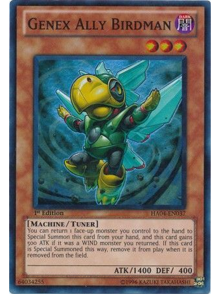 Genex Ally Birdman - HA04-EN037 - Super Rare 1st Edition 1