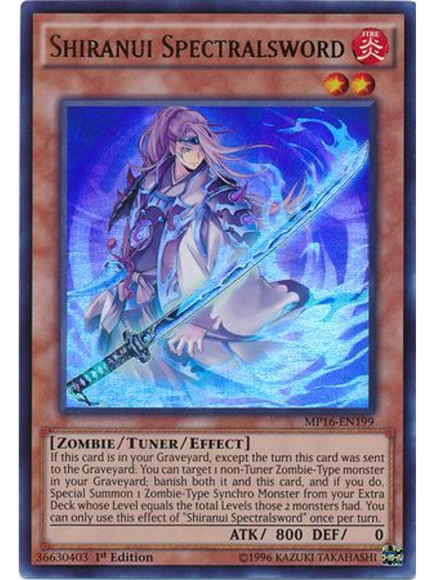 Shiranui Spectralsword - MP16-EN199 - Ultra Rare 1st Edition 1