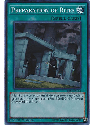 Preparation of Rites - THSF-EN053 - Super Rare 1st Edition