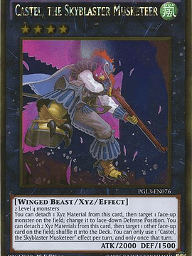 Castel, the Skyblaster Musketeer - PGL3-EN076 - Gold Rare 1st Edition