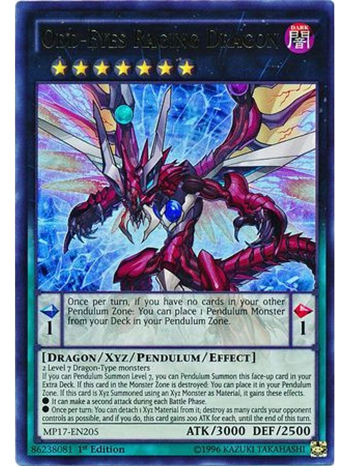 Odd-Eyes Raging Dragon - MP17-EN205 - Ultra Rare 1st Edition 1