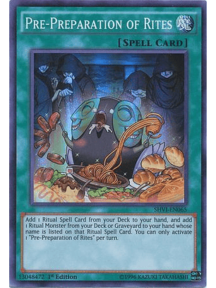 Pre-Preparation of Rites - SHVI-EN065 - Super Rare 1st Edition