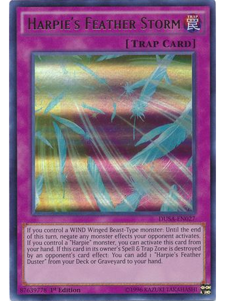 Harpie's Feather Storm - DUSA-EN027 - Ultra Rare 1st Edition 1