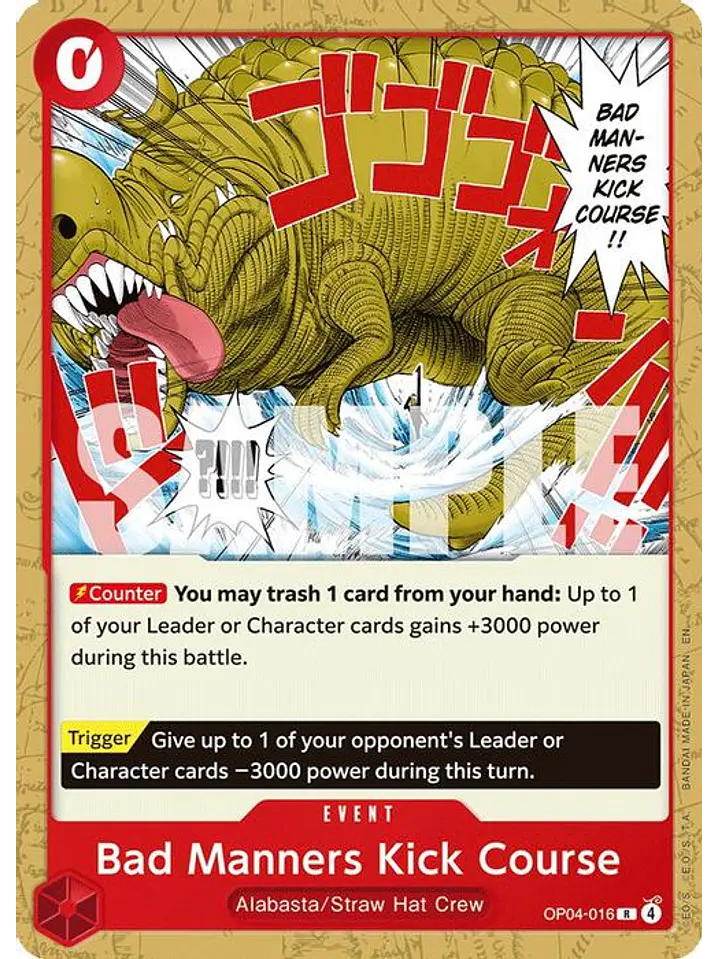 OP04-016 R Bad Manners Kick Course (ST31 NO FOIL) 1