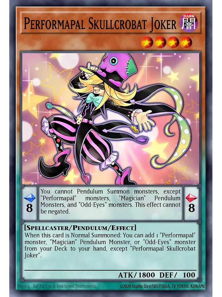 Performapal Skullcrobat Joker - LAVD-ENO03 - Common 1st Edition 1