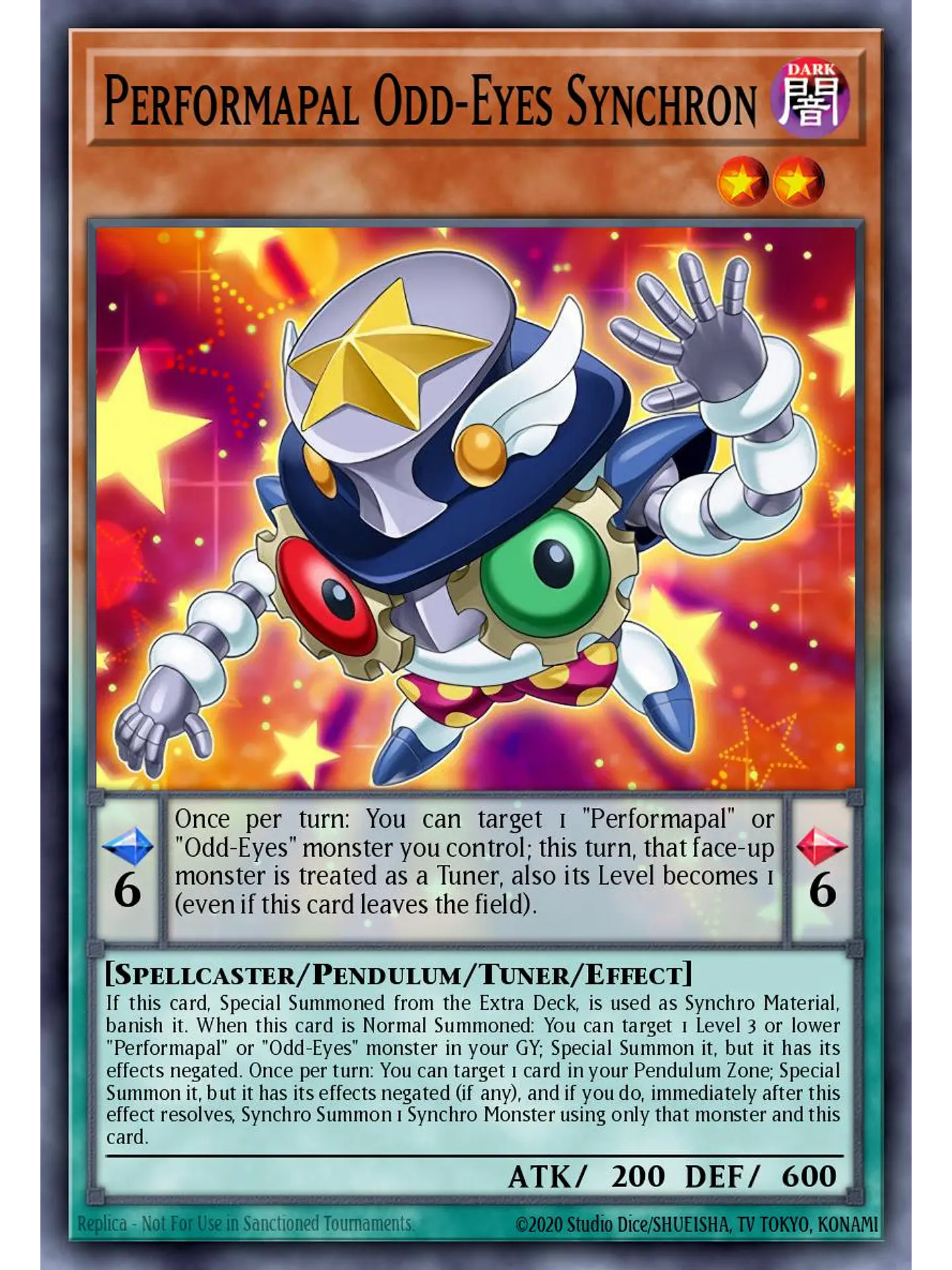 Performapal Odd-Eyes Synchron - LAVD-ENO10 - Common 1st Edition 1