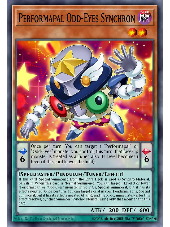 Performapal Odd-Eyes Synchron - LAVD-ENO10 - Common 1st Edition 1