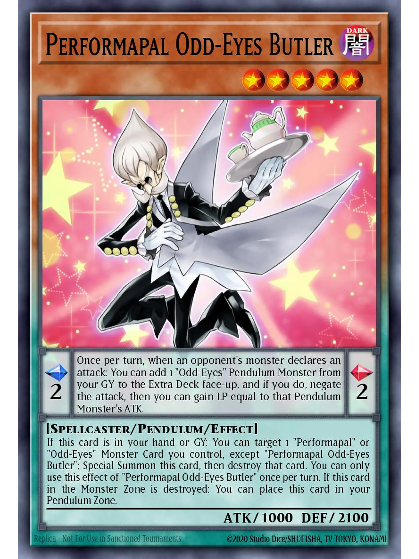 Performapal Odd-Eyes Butler - LAVD-ENO13 - Common 1st Edition 1
