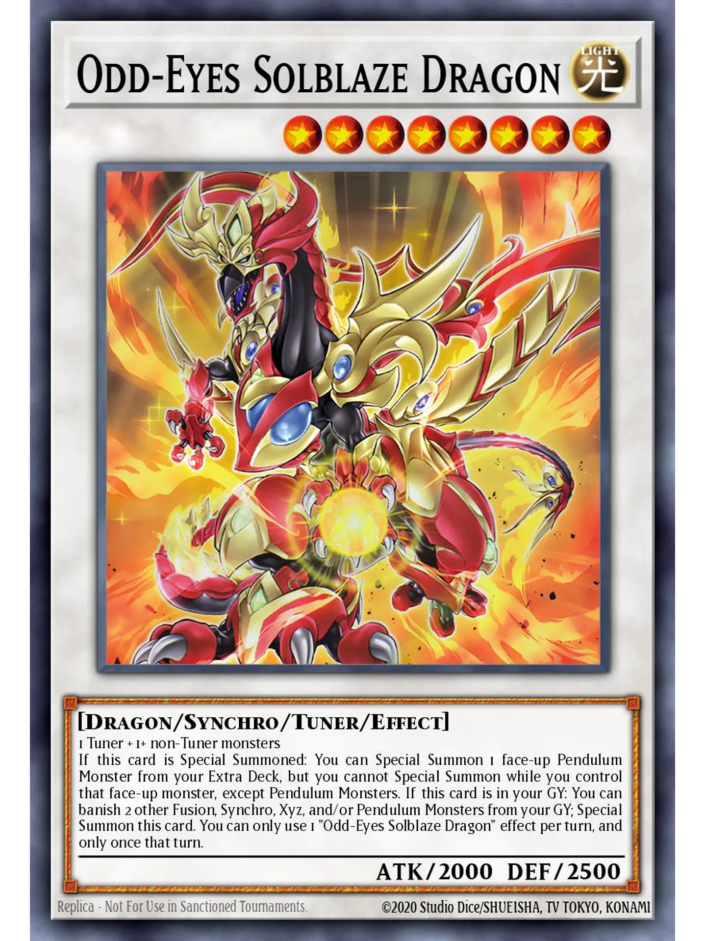 Odd-Eyes Solblaze Dragon - LAVD-ENO26 - Ultra Rare 1st Edition 1