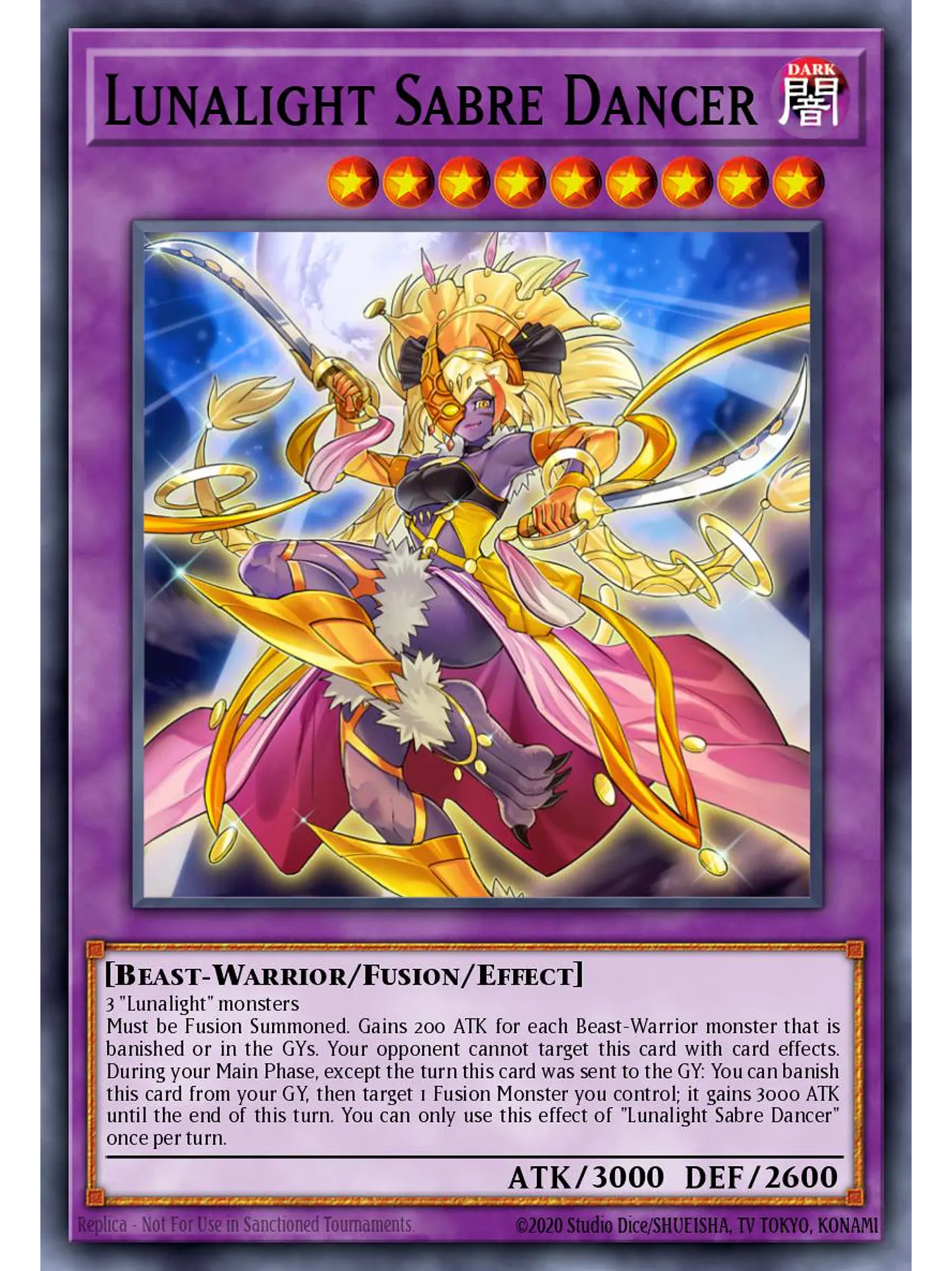 Lunalight Sabre Dancer - LAVD-ENL33 - Ultra Rare 1st Edition 1