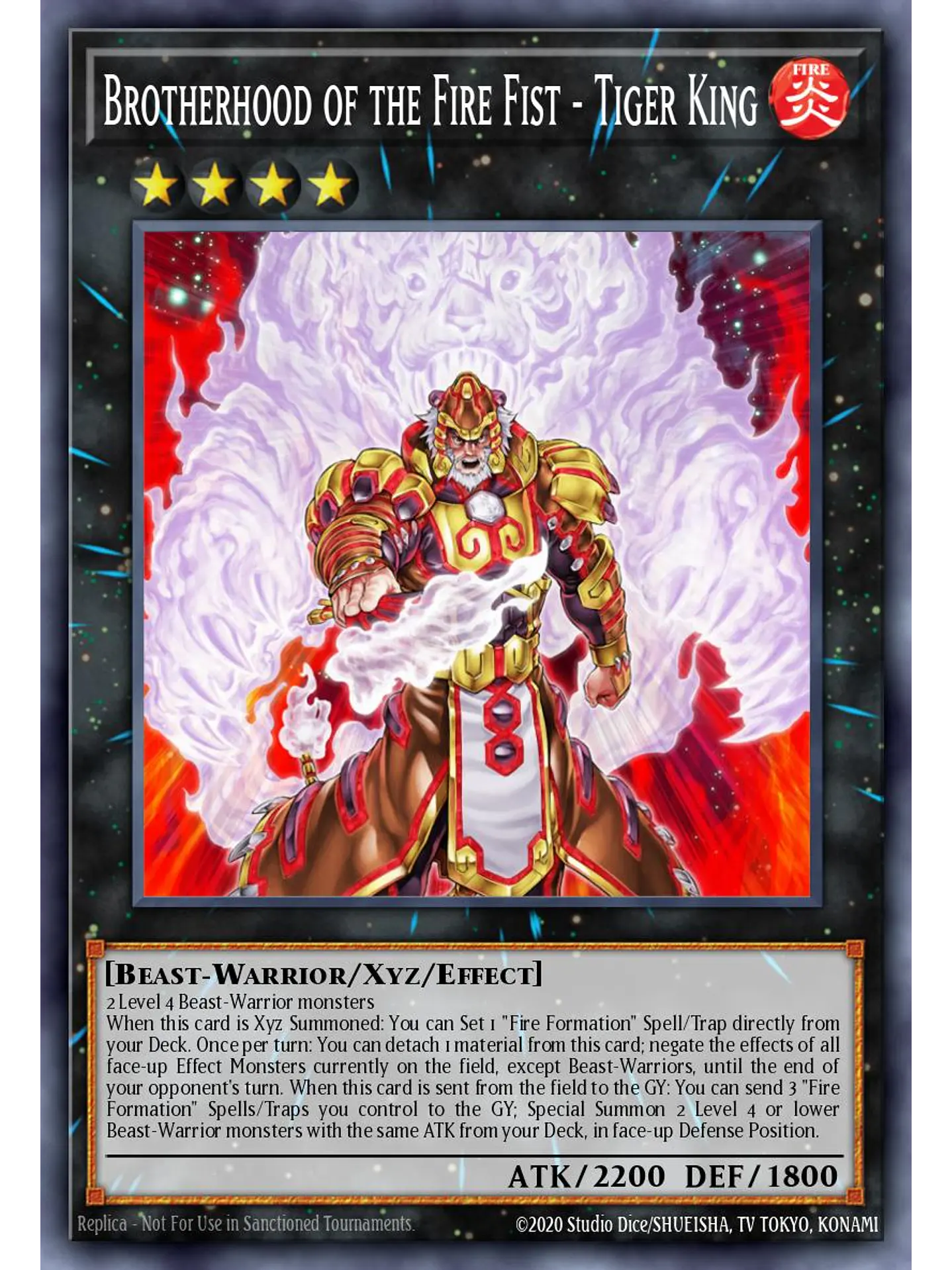 Brotherhood of the Fire Fist - Tiger King - LAVD-ENL36 - Secret Rare 1st Edition 1