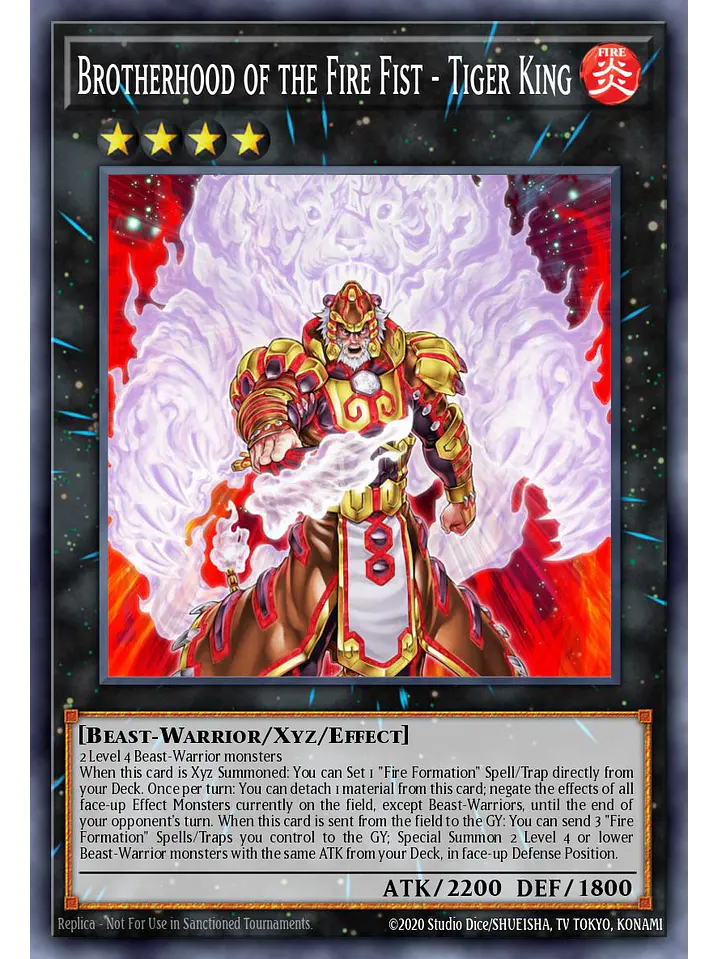 Brotherhood of the Fire Fist - Tiger King - LAVD-ENL36 - Secret Rare 1st Edition 1