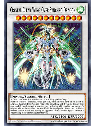 Crystal Clear Wing Over Synchro Dragon - LAVD-ENS34 - Secret Rare 1st Edition