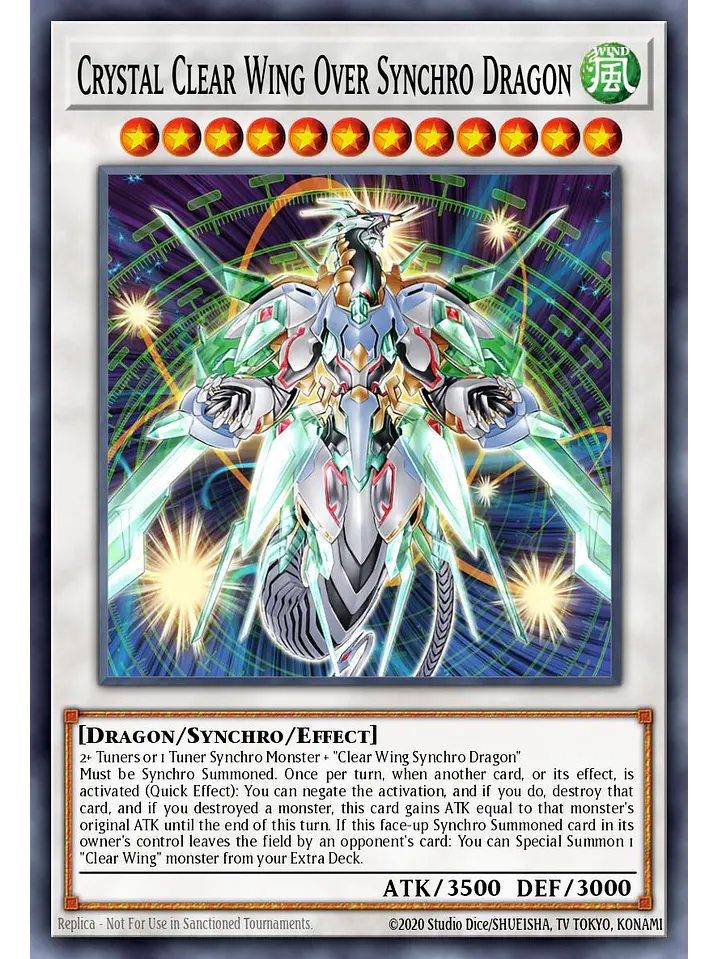 Crystal Clear Wing Over Synchro Dragon - LAVD-ENS34 - Secret Rare 1st Edition 1