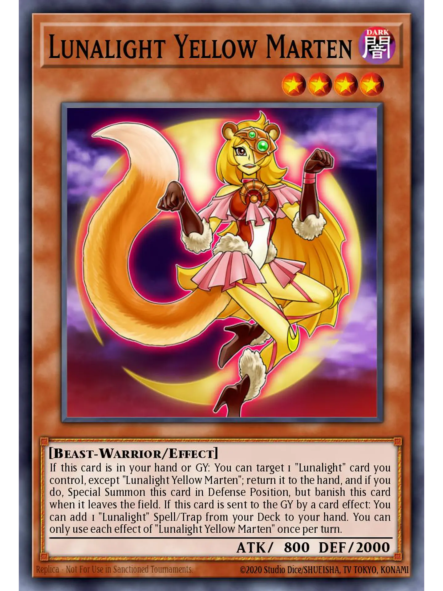 Lunalight Yellow Marten - LAVD-ENL08 - Secret Rare 1st Edition 1