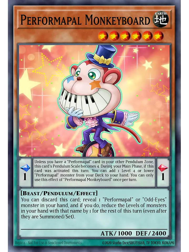 Performapal Monkeyboard - LAVD-ENO04 - Secret Rare 1st Edition 1