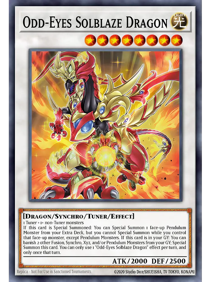 Odd-Eyes Solblaze Dragon - LAVD-ENO26 - Starlight Rare 1st Edition 1