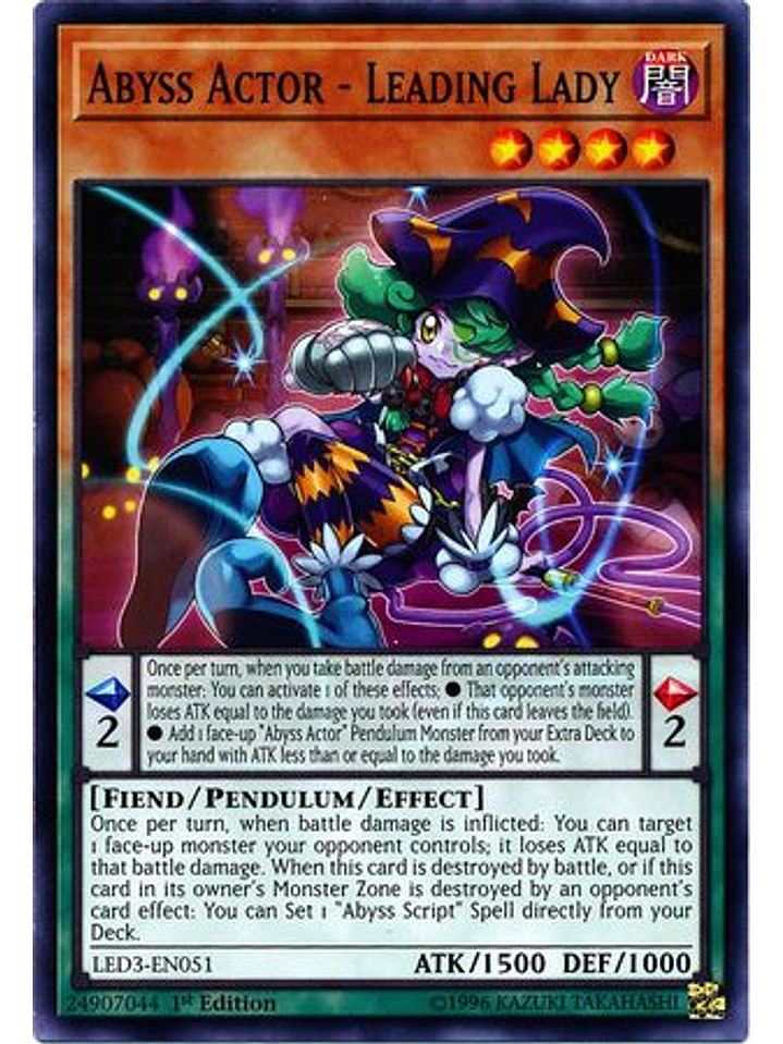 Abyss Actor - Leading Lady - LED3-EN051 - Common 1st Edition 1