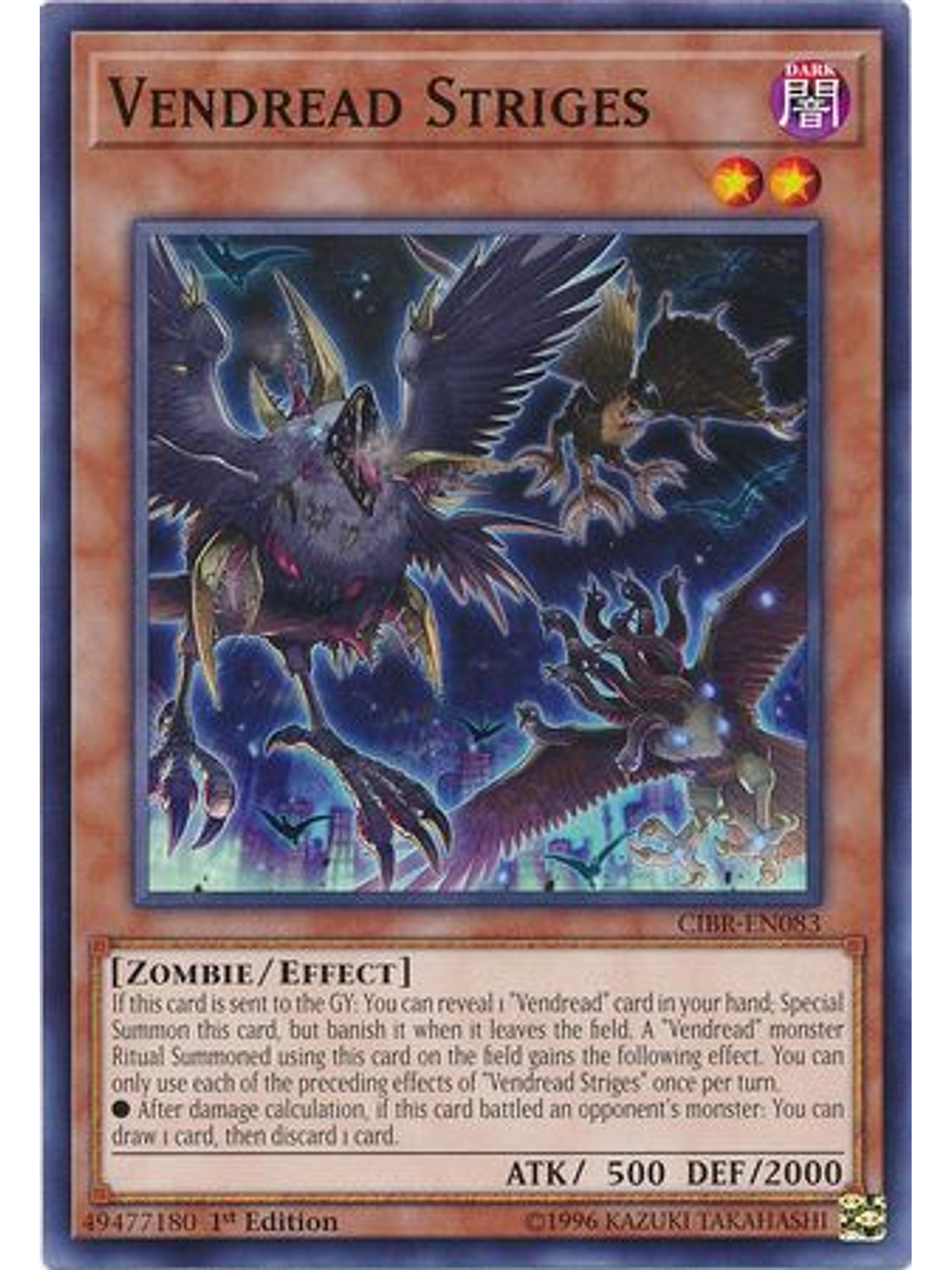 Vendread Striges - CIBR-EN083 - Common 1st Edition 1