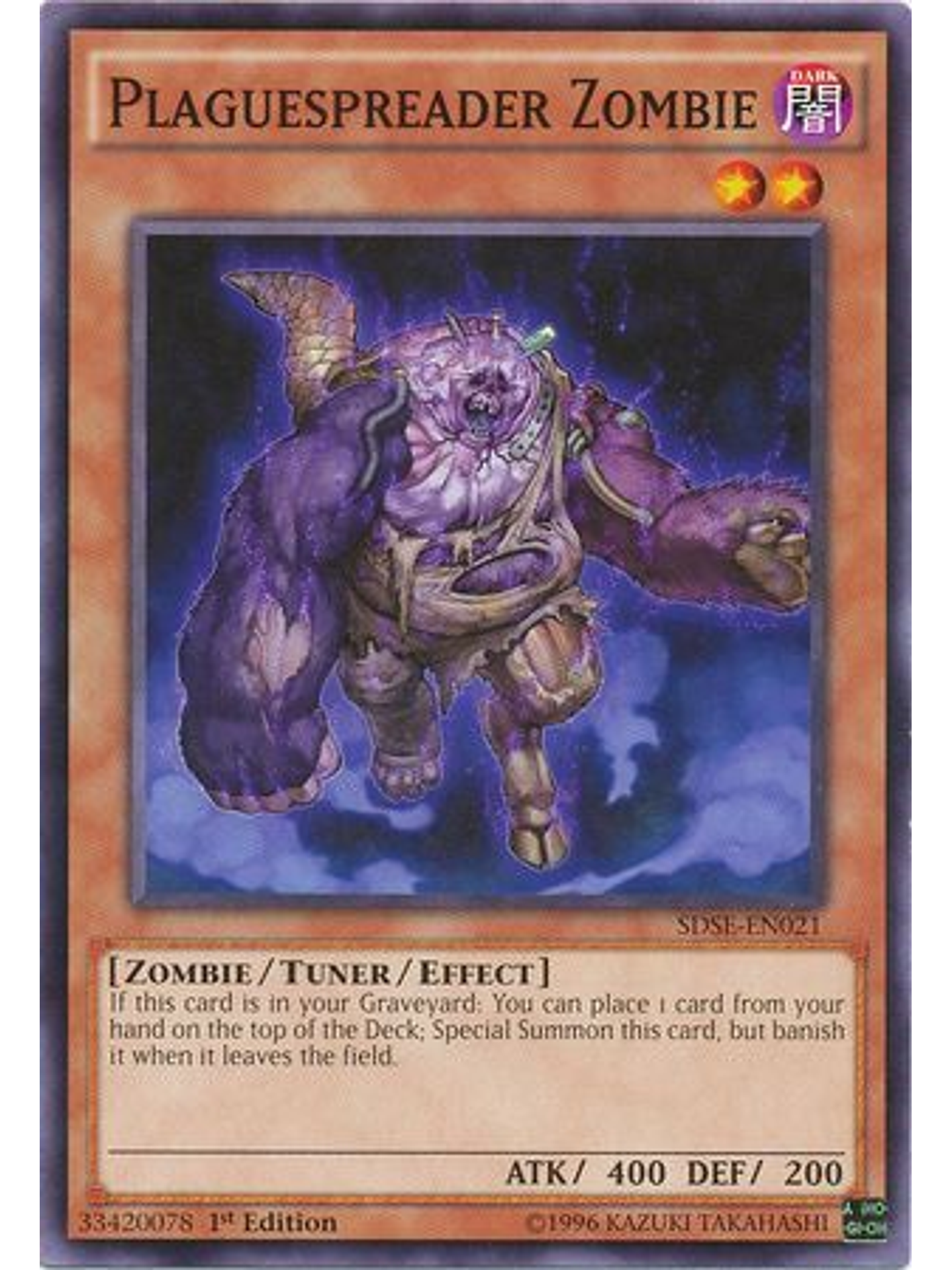 Plaguespreader Zombie - SDSE-EN021 - Common 1st Edition 1