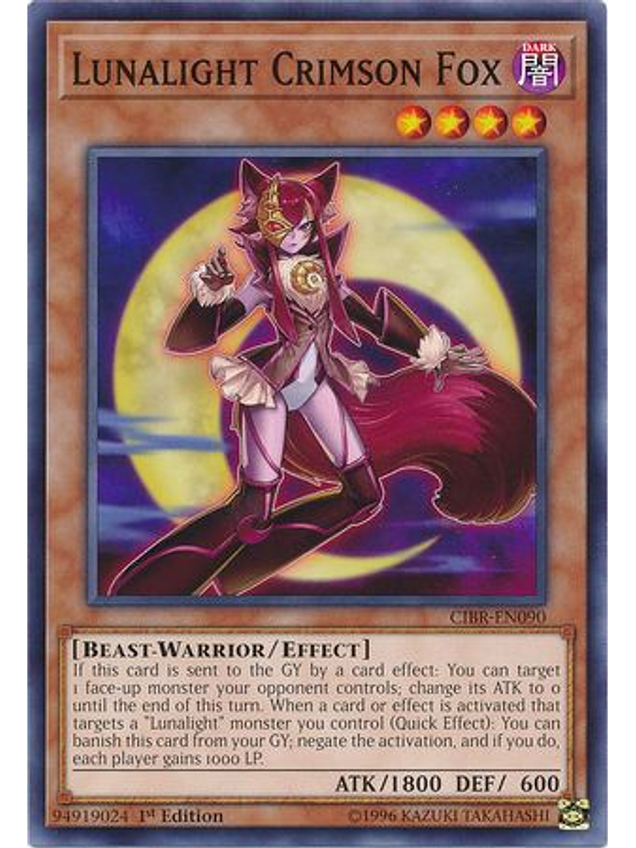 Lunalight Crimson Fox - CIBR-EN090 - Common 1st Edition 1