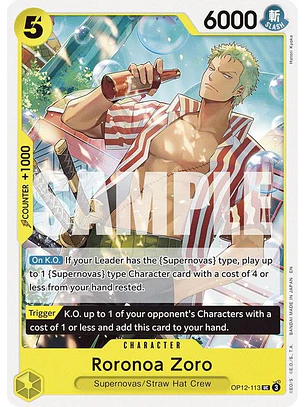 OP12-113 U Roronoa Zoro (113) (ST36 NO FOIL)