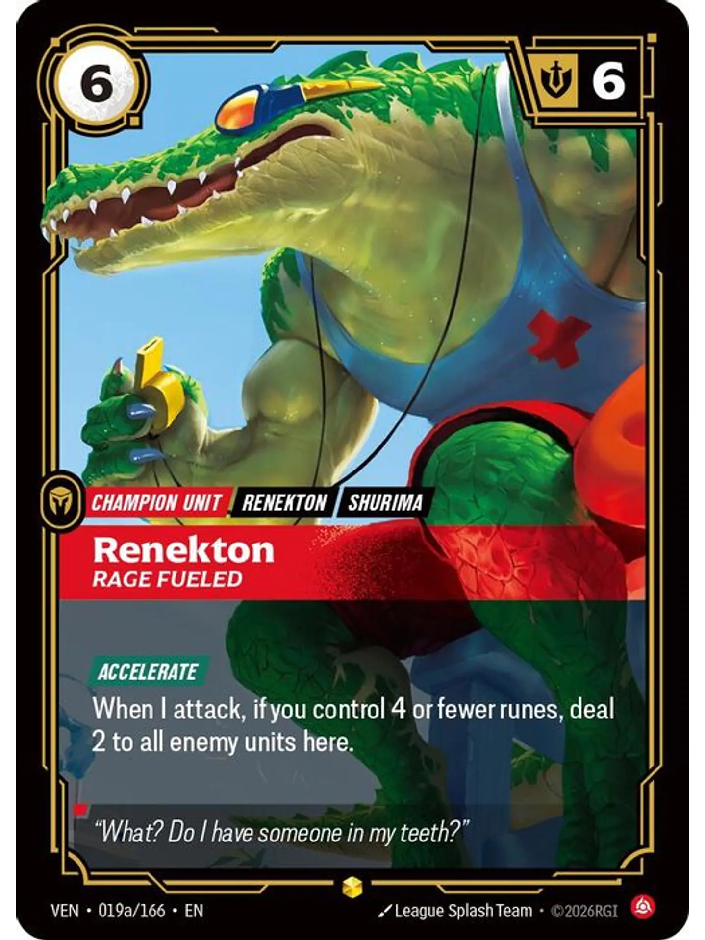 019a/166 (Alternate Art) enekton, Rage Fueled 1