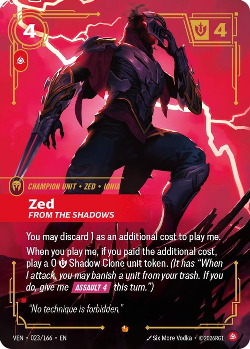 023/166 Epic Zed, From the Shadows