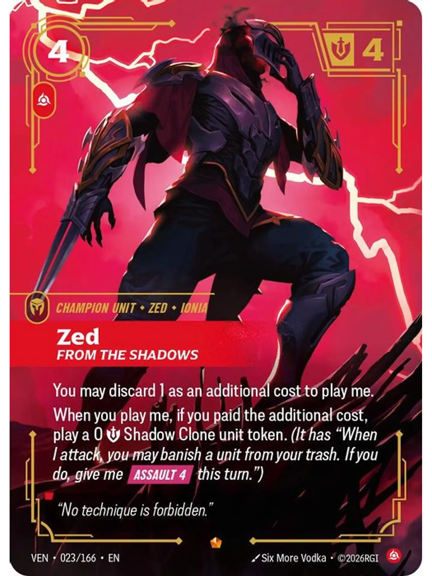 023/166 Epic Zed, From the Shadows 1