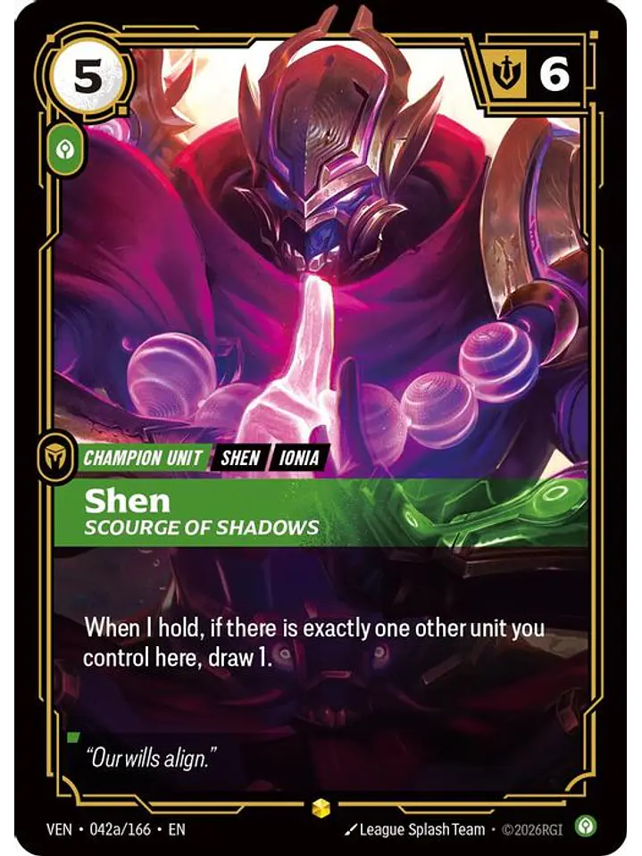 042a/166 (Alternate Art) Shen, Scourge of Shadows 1