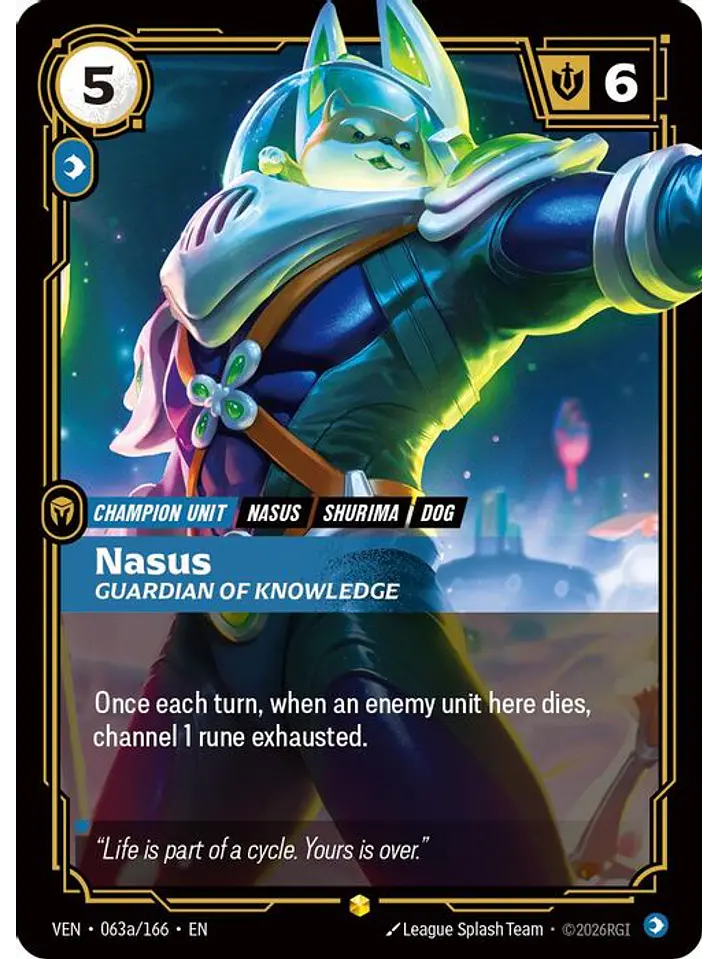 063a/166 (Alternate Art) Nasus, Guardian of Knowledge 1