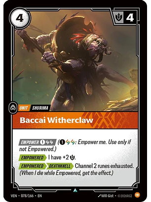 078/166 U Baccai Witherclaw