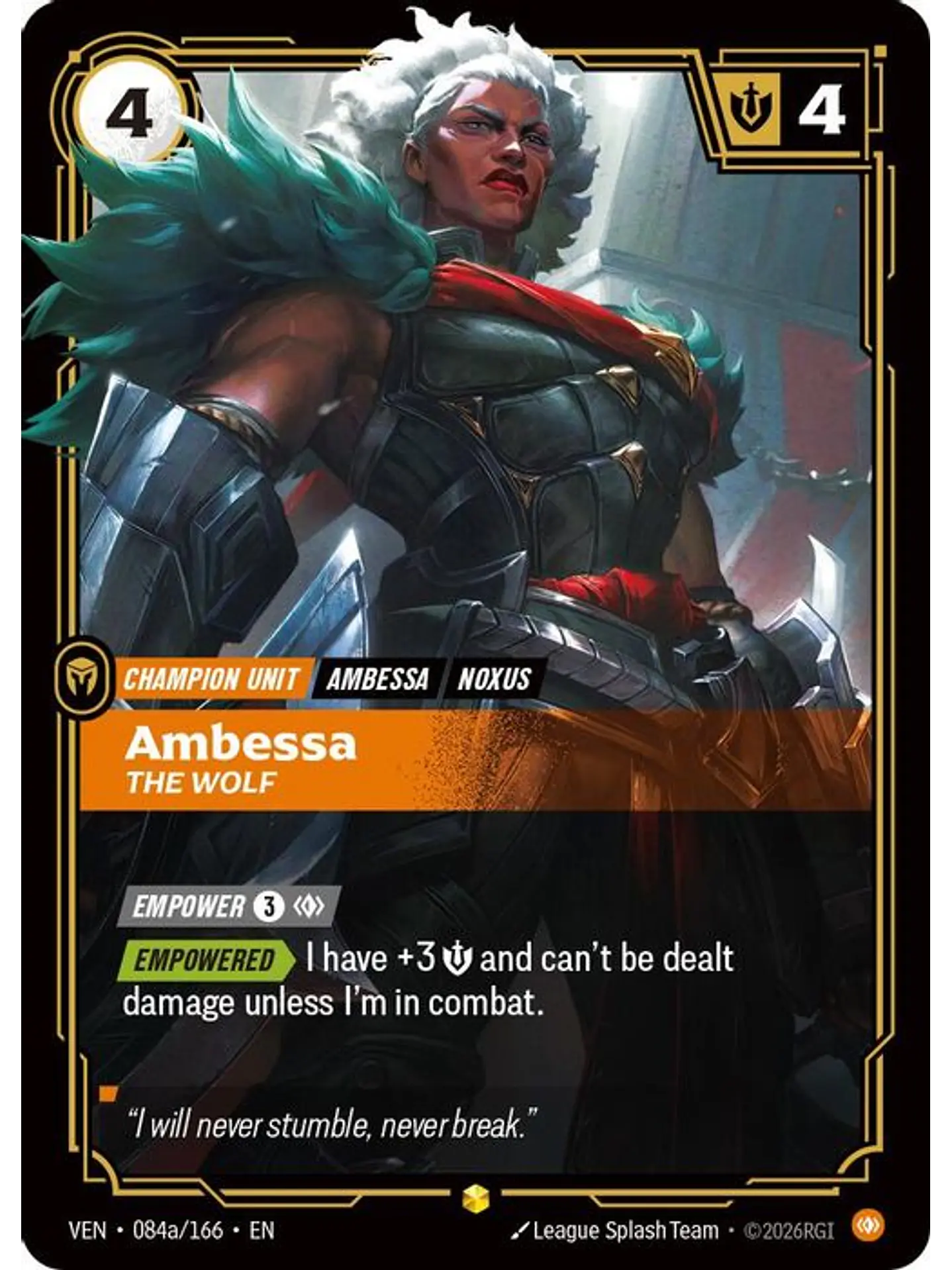 084a/166 (Alternate Art) Ambessa, The Wolf 1