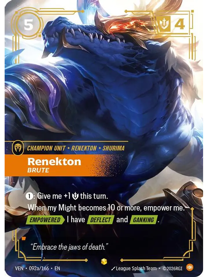 092a/166 (Alternate Art) Renekton, Brute 1