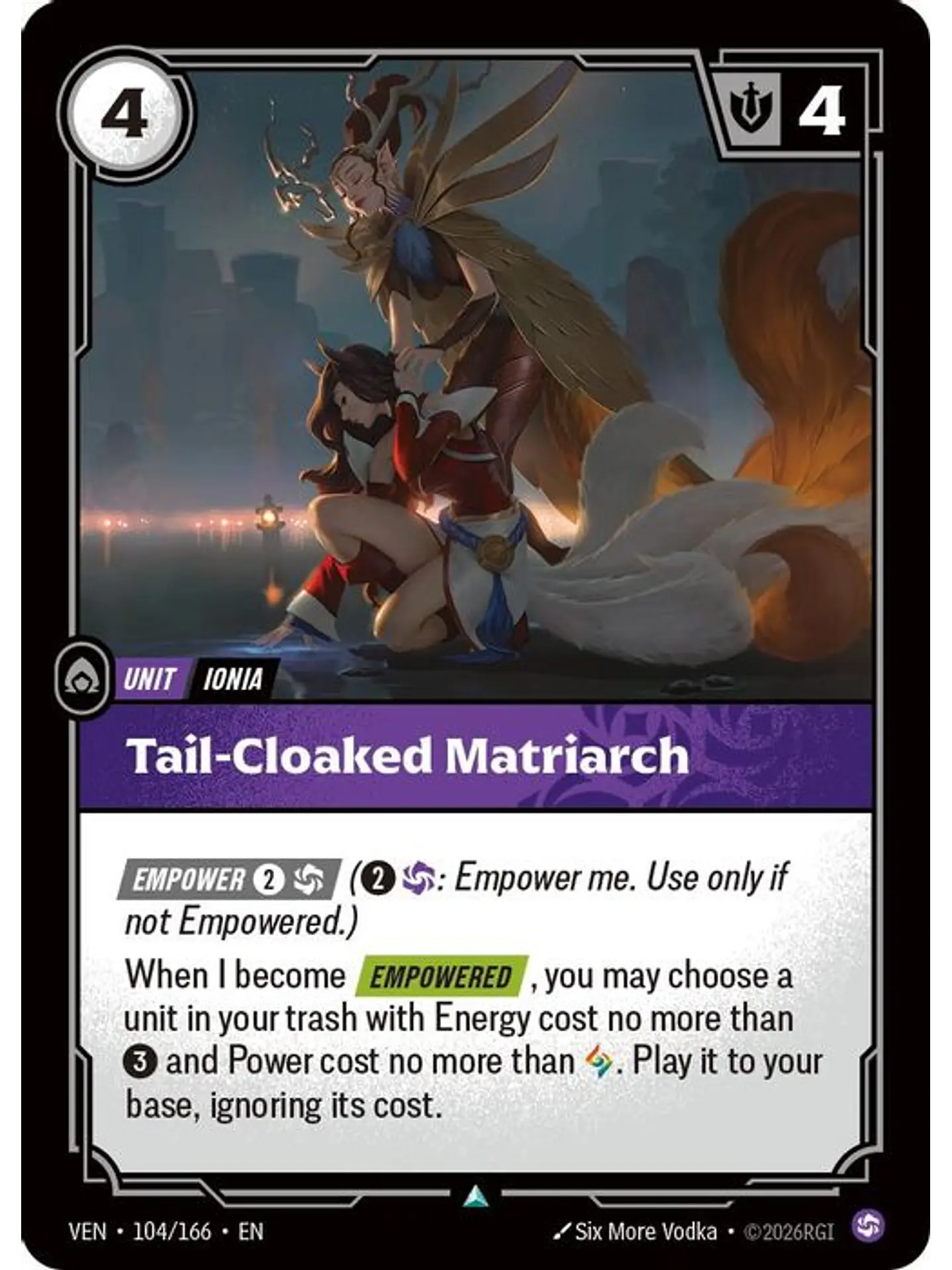 104/166 U Tail-Cloaked Matriarch 1